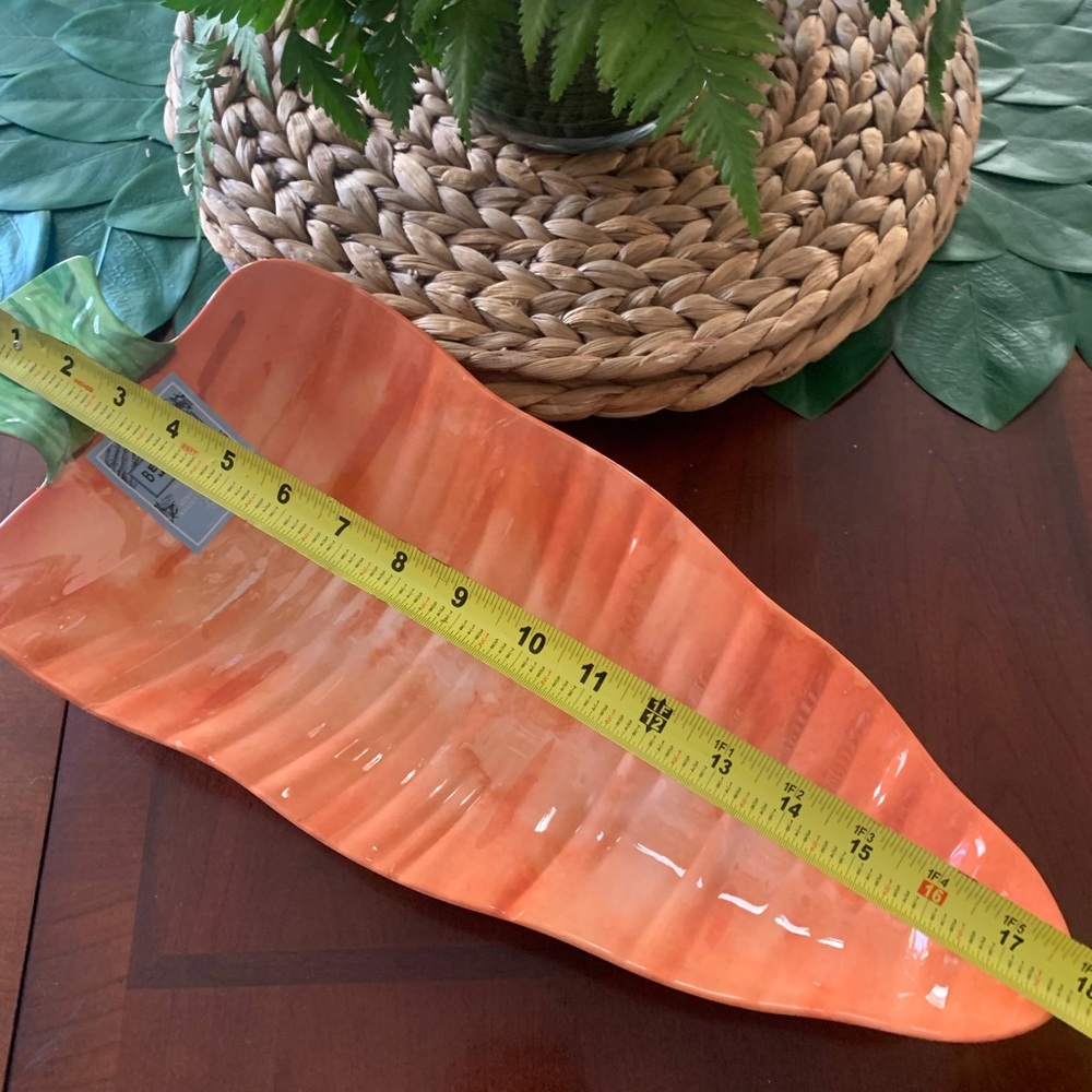 Easter Spring Melamine Carrot Serving Dish  NWT